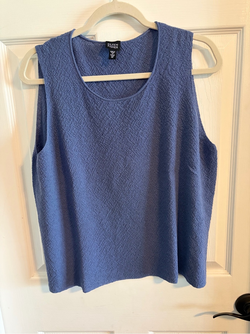 Eileen Fisher Periwinkle Blue 100% Wool Scoop Neck Tank Top XL